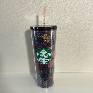 Starbucks 2021 Rising Flora Foil Floral 24oz Tumbler NWT #011125813
